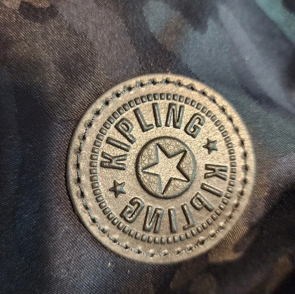 Kipling Seoul Large 15” Laptop Backpack Navy Blue Camo School Book Bag No Ape - Picture 11 of 11